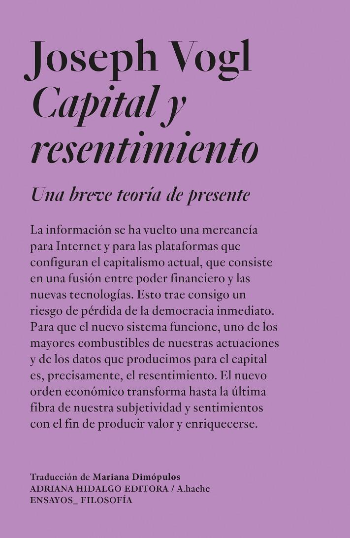 Capital y resentimiento | Vogl, Joseph | Cooperativa autogestionària