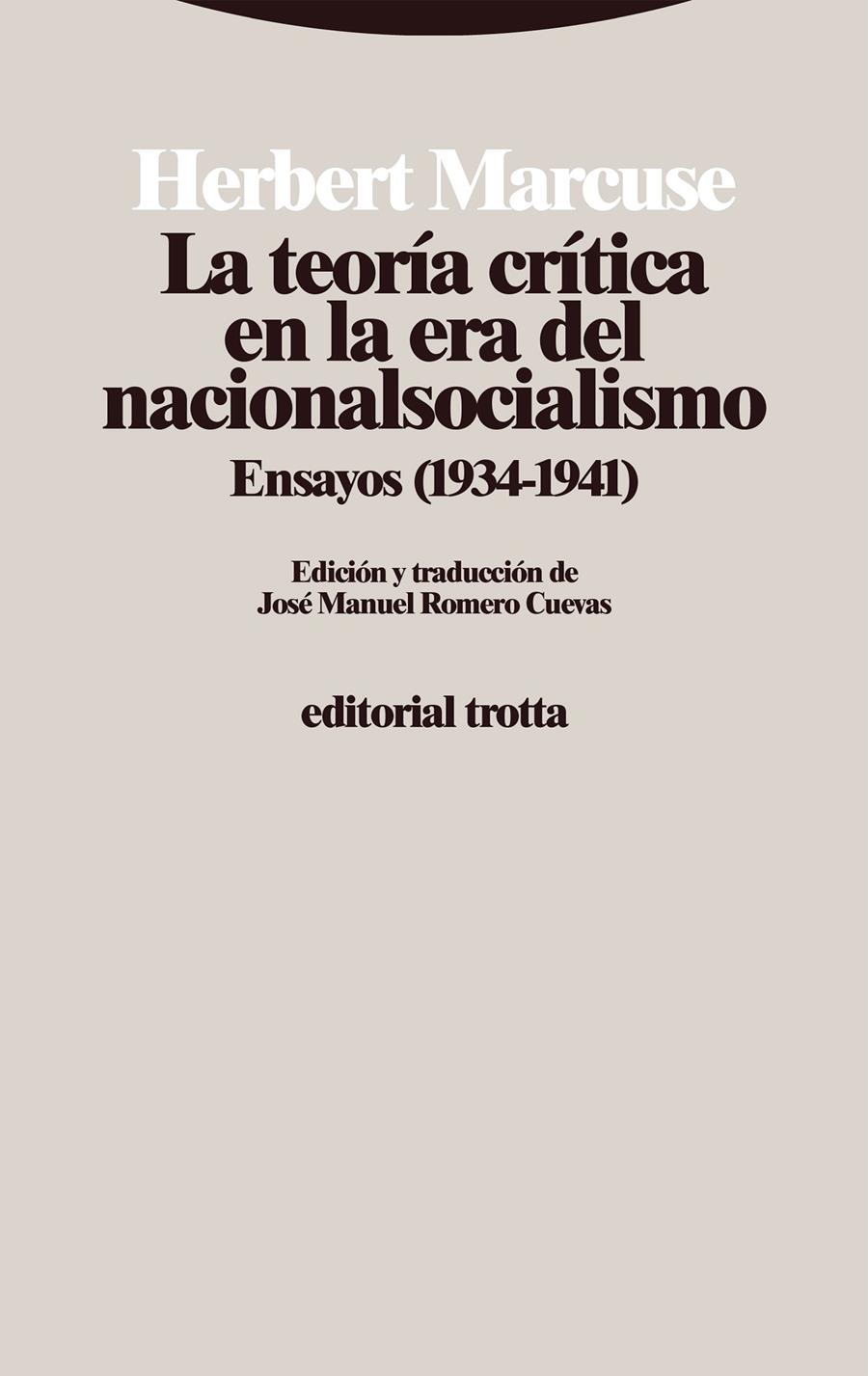 La teoría crítica en la era del nacionalsocialismo | Marcuse, Herbert | Cooperativa autogestionària