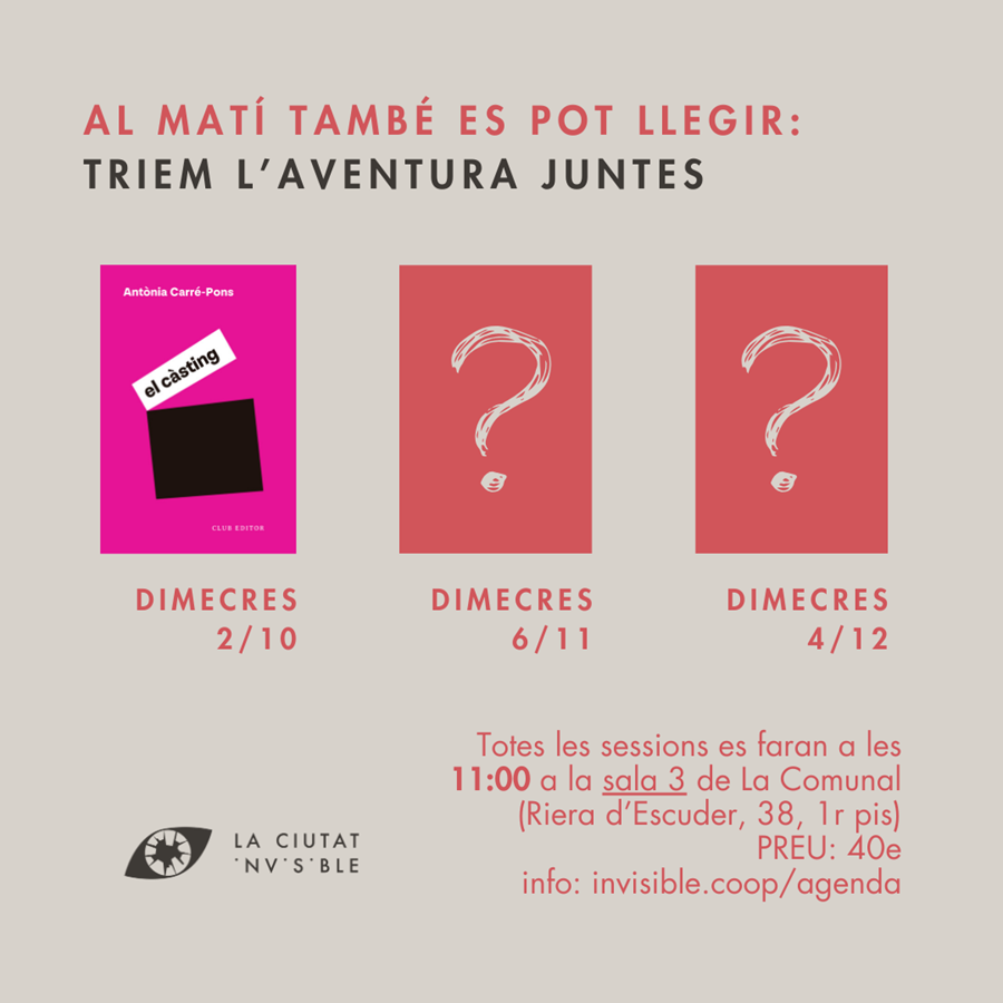 Club de lectura - Al matí també es pot llegir - Cooperativa autogestionària