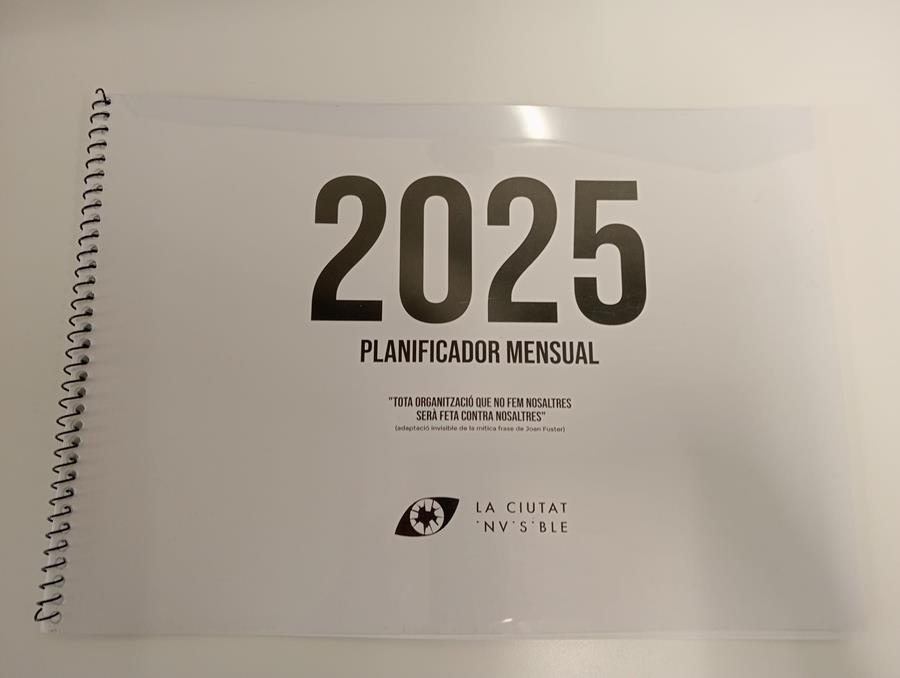 Planificador mensual 2025 | La ciutat invisible | Cooperativa autogestionària