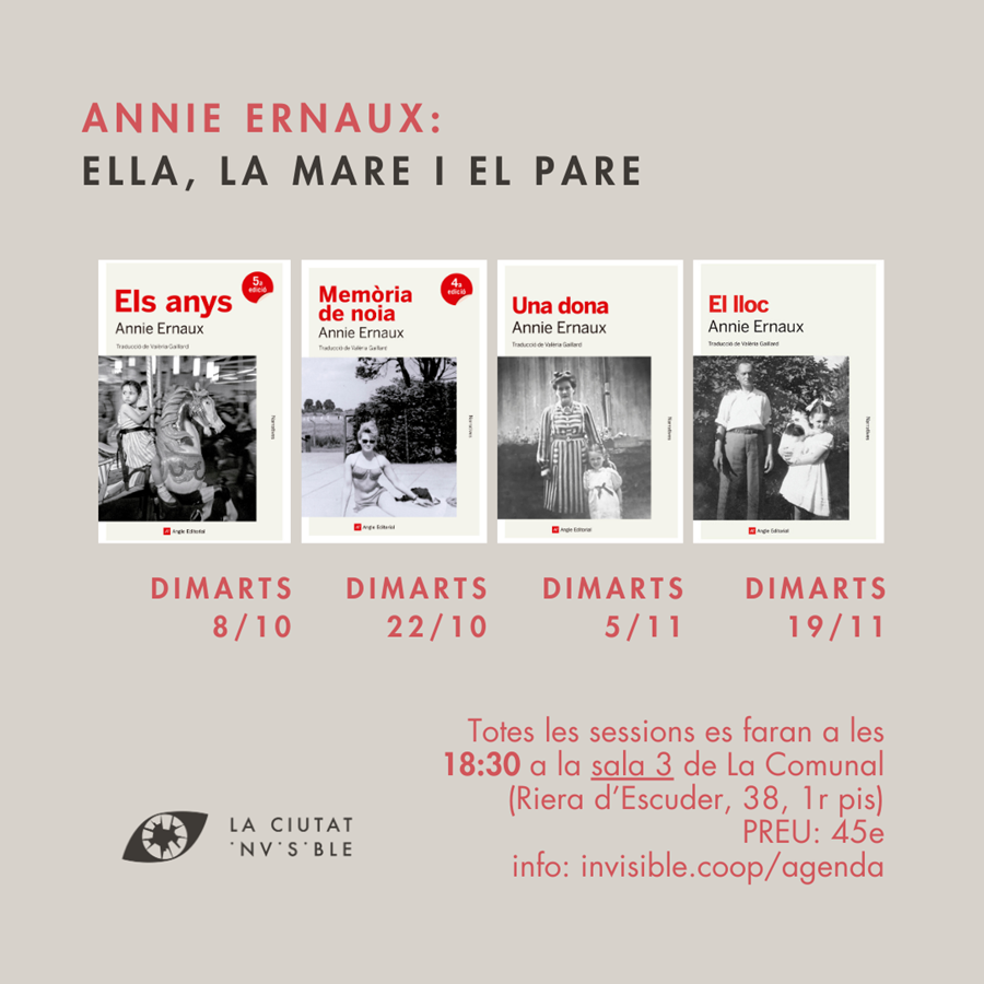 Club de lectura - Annie Ernaux - Cooperativa autogestionària